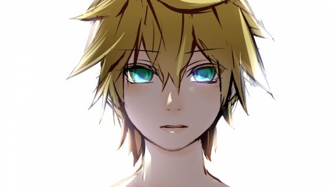 Keishi, вокалоид, kagamine len, девушка, блондинка