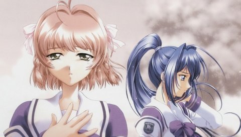 Kimi ga nozomu eien, suzumiya haruka, hayase mitsuki, девушка, взгляд, осанка