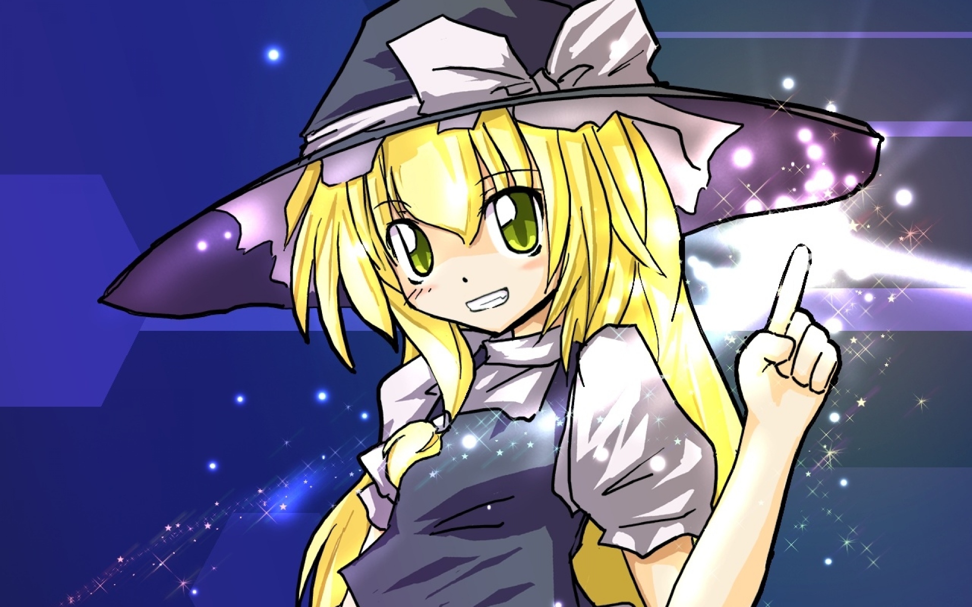 Картинки Kirisame marisa, девушка, блондинка, шляпа фото и обои на рабочий стол