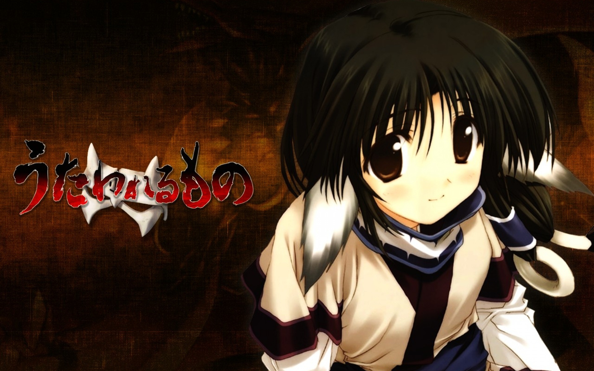 Картинки Utawarerumono, eruruw, девушка, брюнетка, улыбка фото и обои на рабочий стол