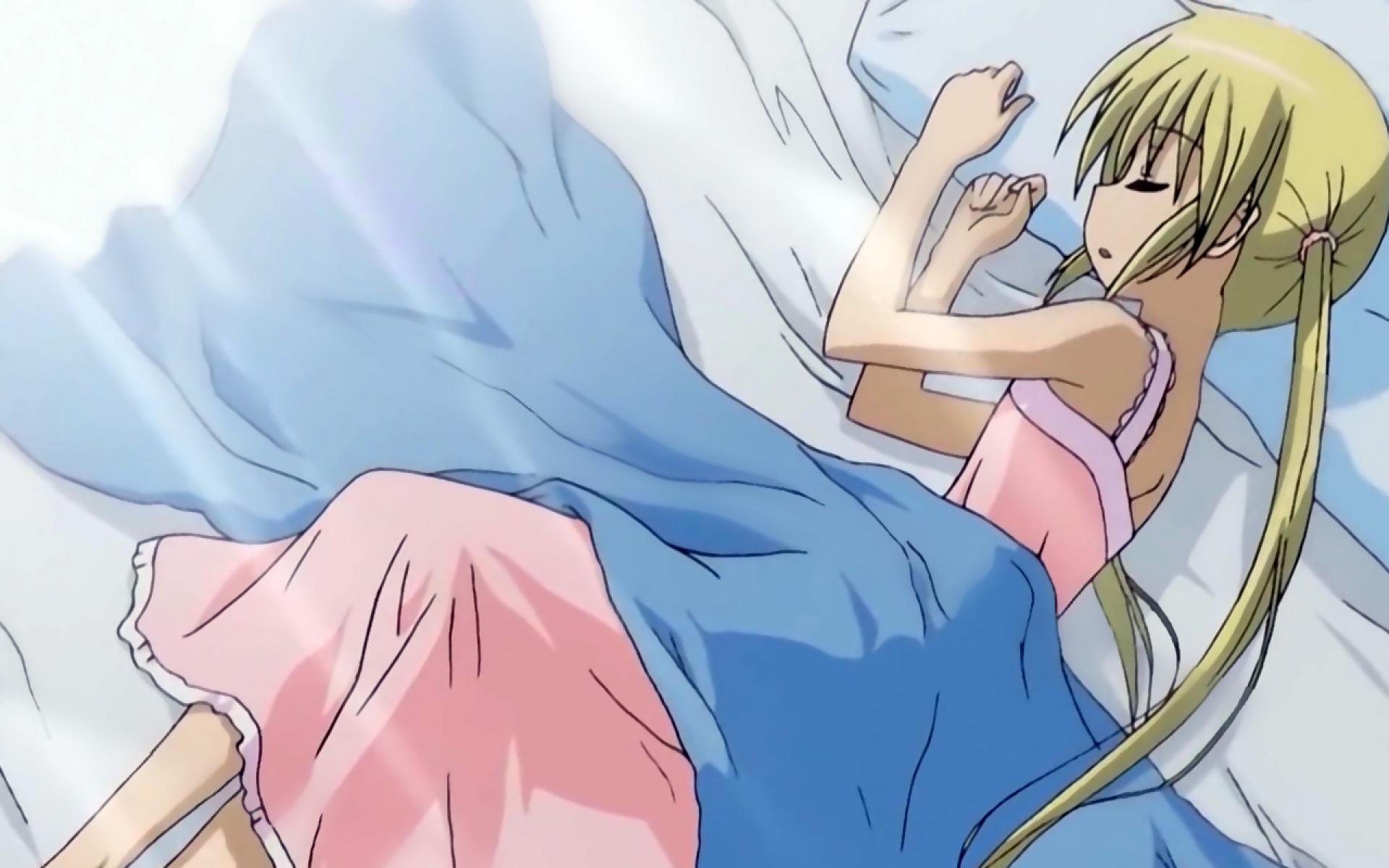 Картинки Hayate no gotoku, sanzenin nagi, девушка, блондинка, сон, одеяло фото и обои на рабочий стол