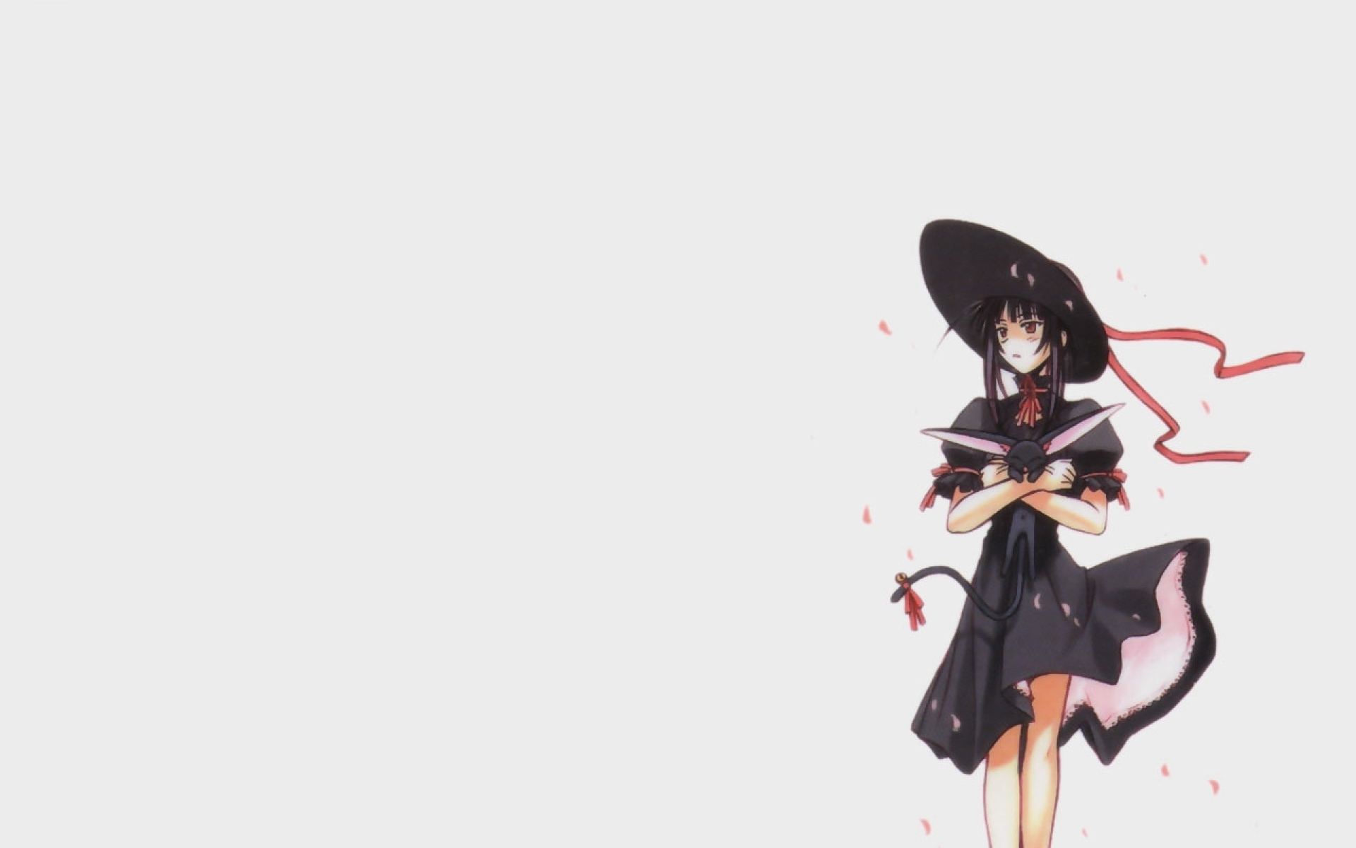 Картинки Любовь hina, urashima kanako, девушка, брюнетка, шляпа, кошка фото и обои на рабочий стол