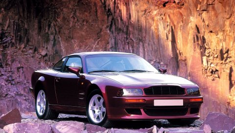 Aston martin, v8, vantage, 1993, вишня, вид спереди, стиль, рок