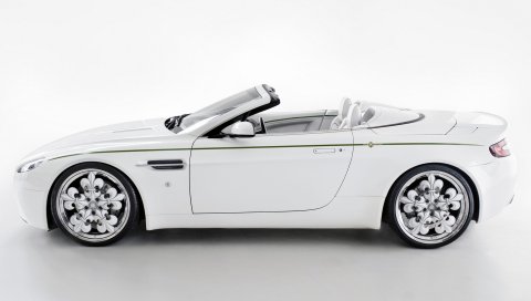 Aston martin, v8, vantage, 2010, белый, вид сбоку, стиль