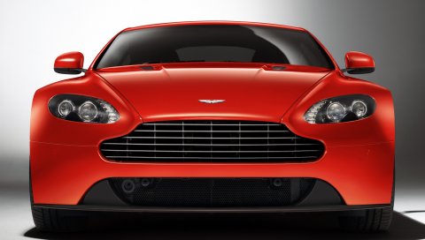 Aston martin, v8, vantage, 2012, красный, вид спереди, авто