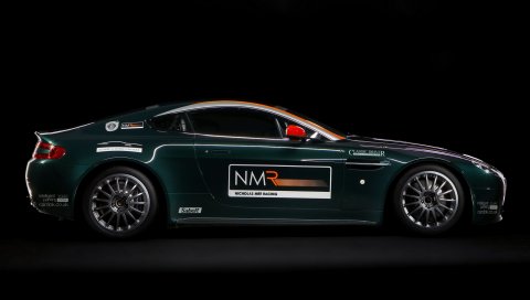 Aston martin, v8, vantage, 2009, зеленый, вид сбоку, спорт, стиль