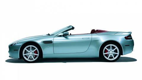 Aston martin, v8, vantage, кабриолет, 2006, зеленый, вид сбоку, авто