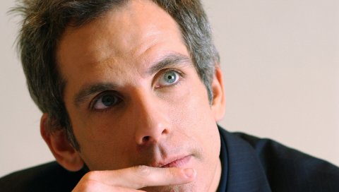 Ben stiller, брюнетка, руки, вдумчивый, жест, лицо