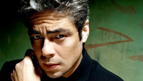 Benicio del toro, мужчина, темный, серьезный, глаза, тень