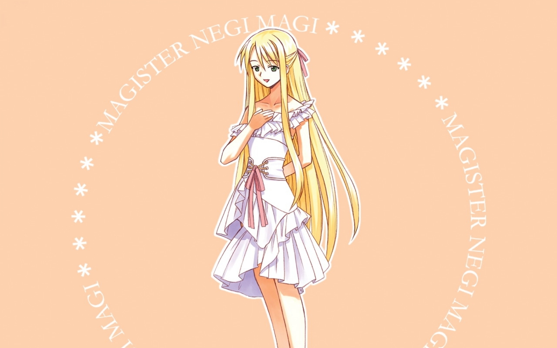 Картинки Mahou sensei negima, yukihiro ayaka, девушка, блондинка, платье фото и обои на рабочий стол