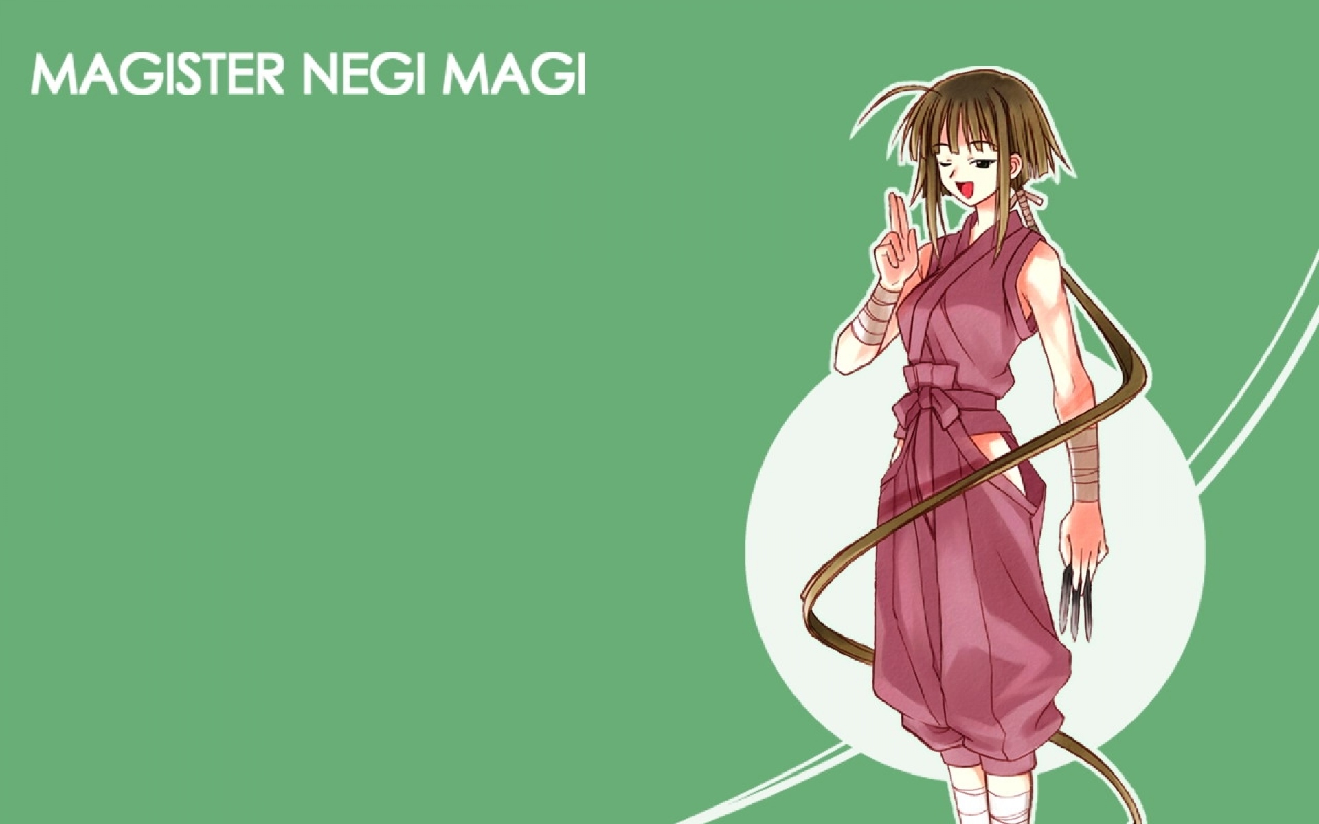 Картинки Mahou sensei negima, nagase kaede, девушка, радость, улыбка, жест фото и обои на рабочий стол