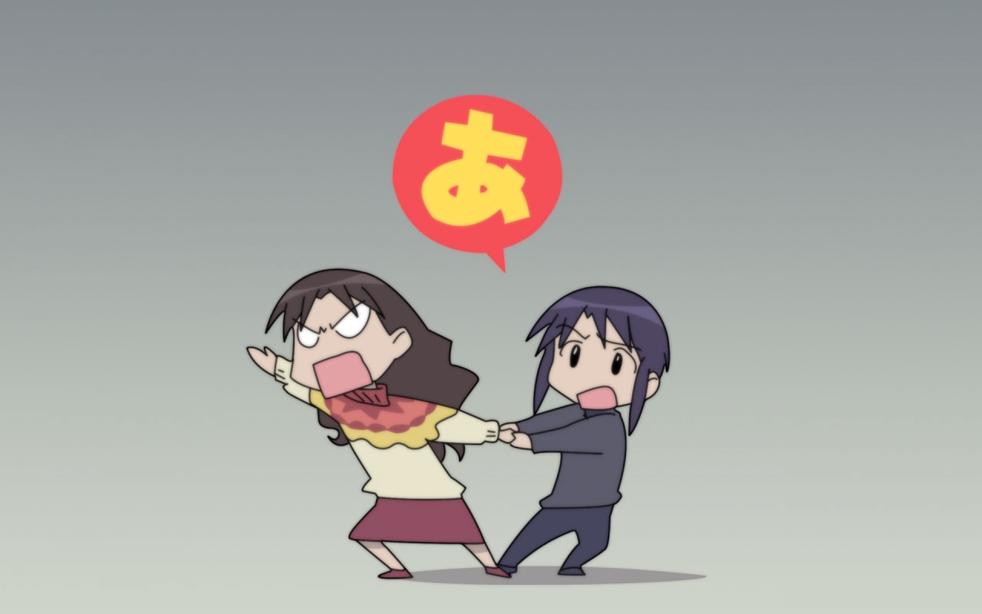 Картинки Azumanga daioh, tanizaki yukari, kurosawa minamo, аниме, ссоры, эмоции фото и обои на рабочий стол