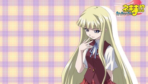 Mahou sensei negima, evangeline ak mcdowell, девушка, блондинка, юбка