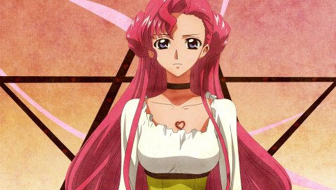 Код geass, euphemia li britannia, девушка, розовые волосы, глаза