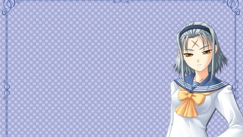 Kimi ga aruji de shitsuji ga ore de, kuki ageha, девушка, юбка, крест на лбу, взгляд