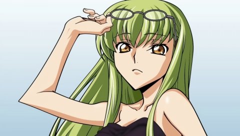 Код geass, cc, девушка, очки, взгляд