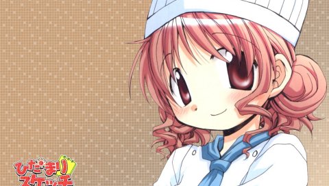 Hidamari эскиз, девушка, милый, улыбка