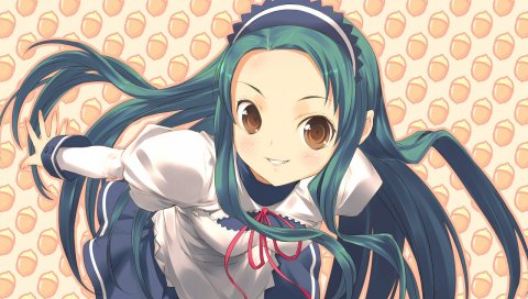 Suzumiya haruhi no yuutsu, tsuruya, девушка, улыбка, волосы