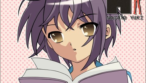 Suzumiya haruhi no yuutsu, nagato yuki, девушка, книга, лицо