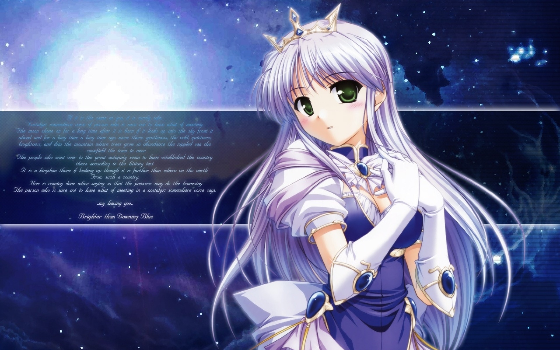 Картинки Yoake mae yori ruri iro na, feena fam earthlight, девушка, платье, космос фото и обои на рабочий стол