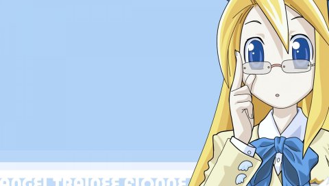 Disgaea, flonne, девушка, блондинка, очки