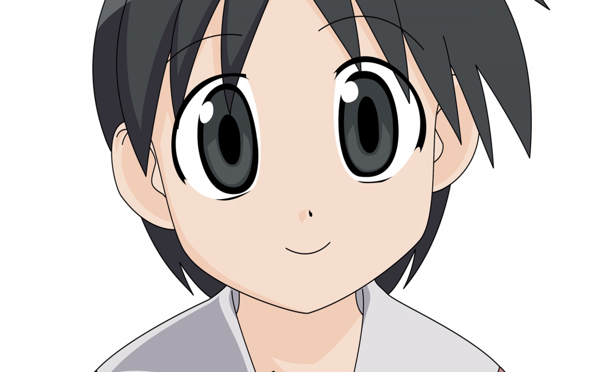 Картинки Azumanga daioh, aida kaori, девушка, брюнетка, улыбка, крупный план фото и обои на рабочий стол