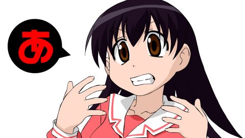 Azumanga daioh, takino tomo, девушка, брюнетка, руки, эмоции
