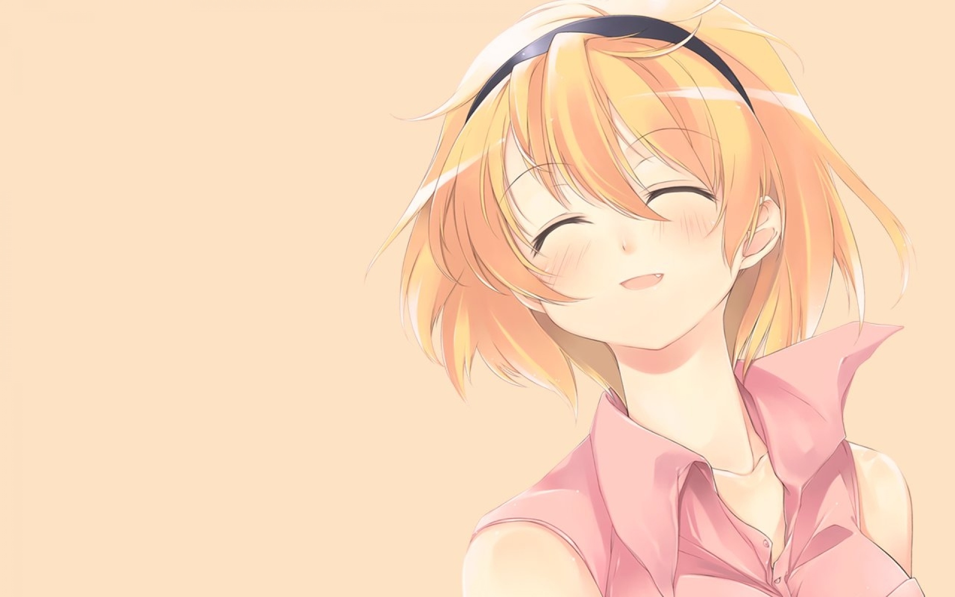 Картинки Higurashi no naku koro ni, houjou satoko, девушка, блондин, смеется фото и обои на рабочий стол