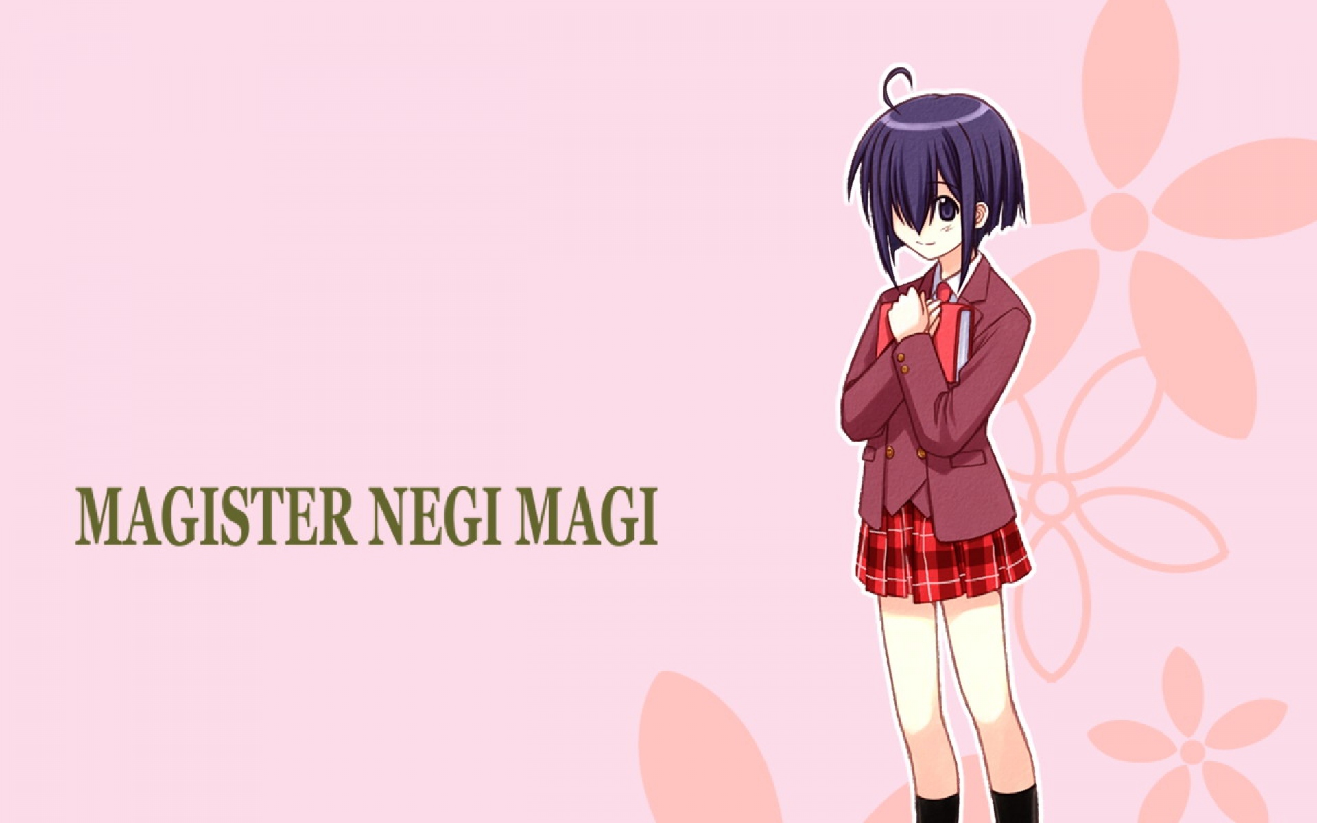 Картинки Mahou sensei negima, miyazaki nodoka, девушка, юбка, куртка, школьная форма фото и обои на рабочий стол