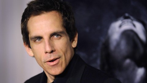 Ben stiller, брюнетка, лицо, улыбка, волосы