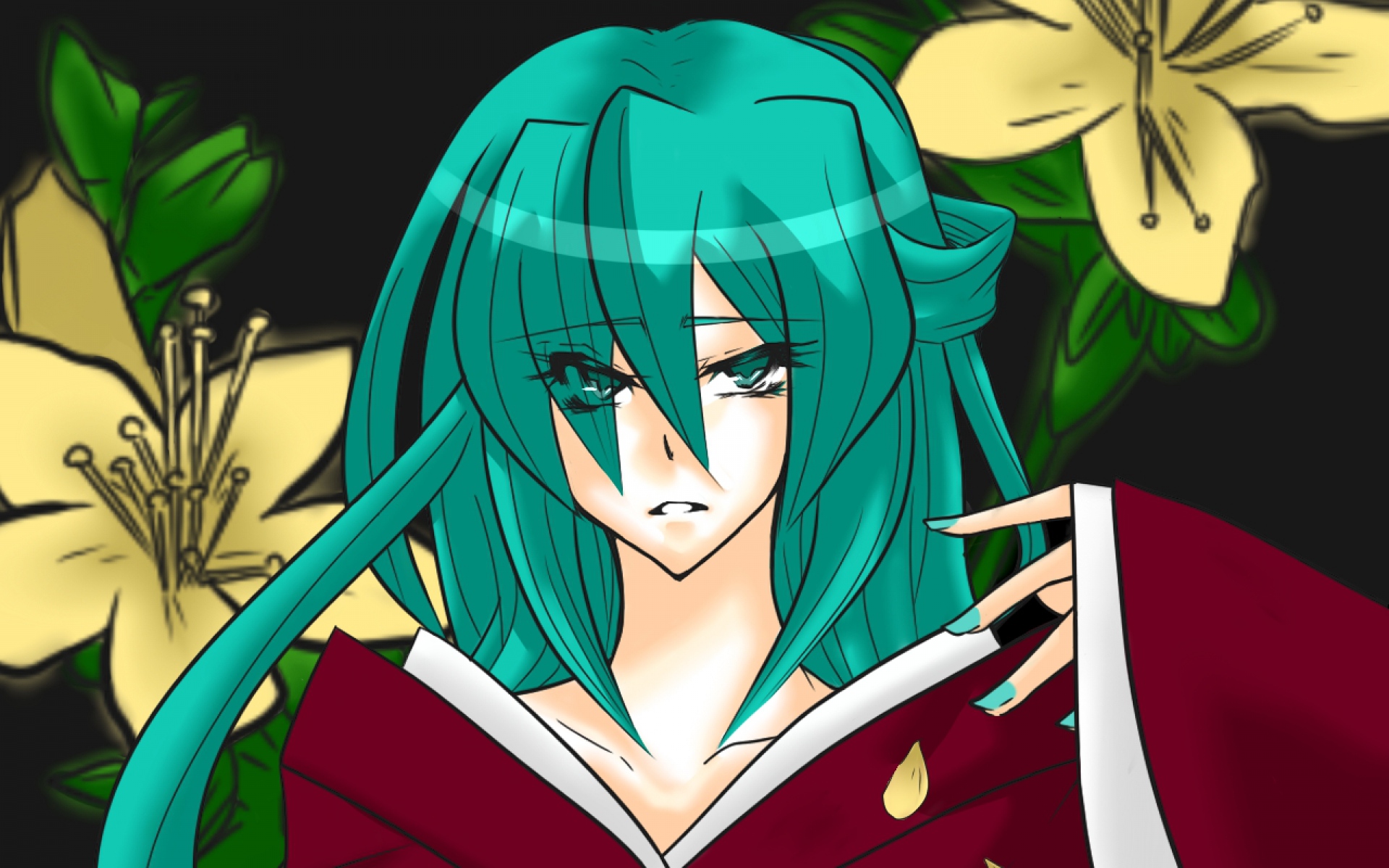 Картинки Longan, вокалоид, hatsune miku, девушка, bang, ногти, гвоздь фото и обои на рабочий стол