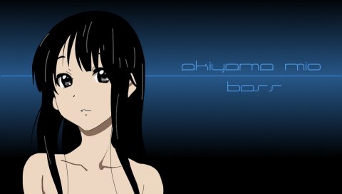 K-on, akiyama mio, девушка, брюнетка, смотреть