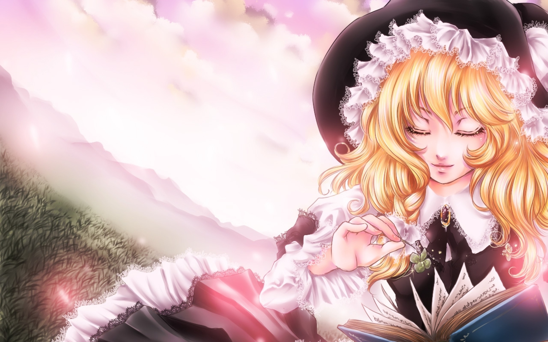 Картинки Hizo, repapp, kirisame marisa, девушка, блондинка, шляпа, книга фото и обои на рабочий стол