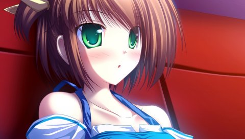 Tenmaso, inakoi, midou chihiro, девушка, брюнетка, челка, взгляд