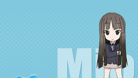 K-on, akiyama mio, девушка, брюнетка, прямые волосы