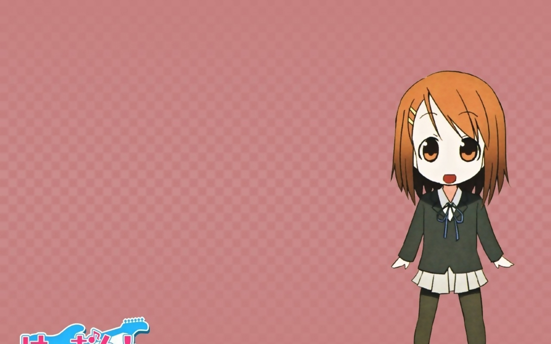 Картинки K-on, hirasawa yui, девушка, челка, поза фото и обои на рабочий стол