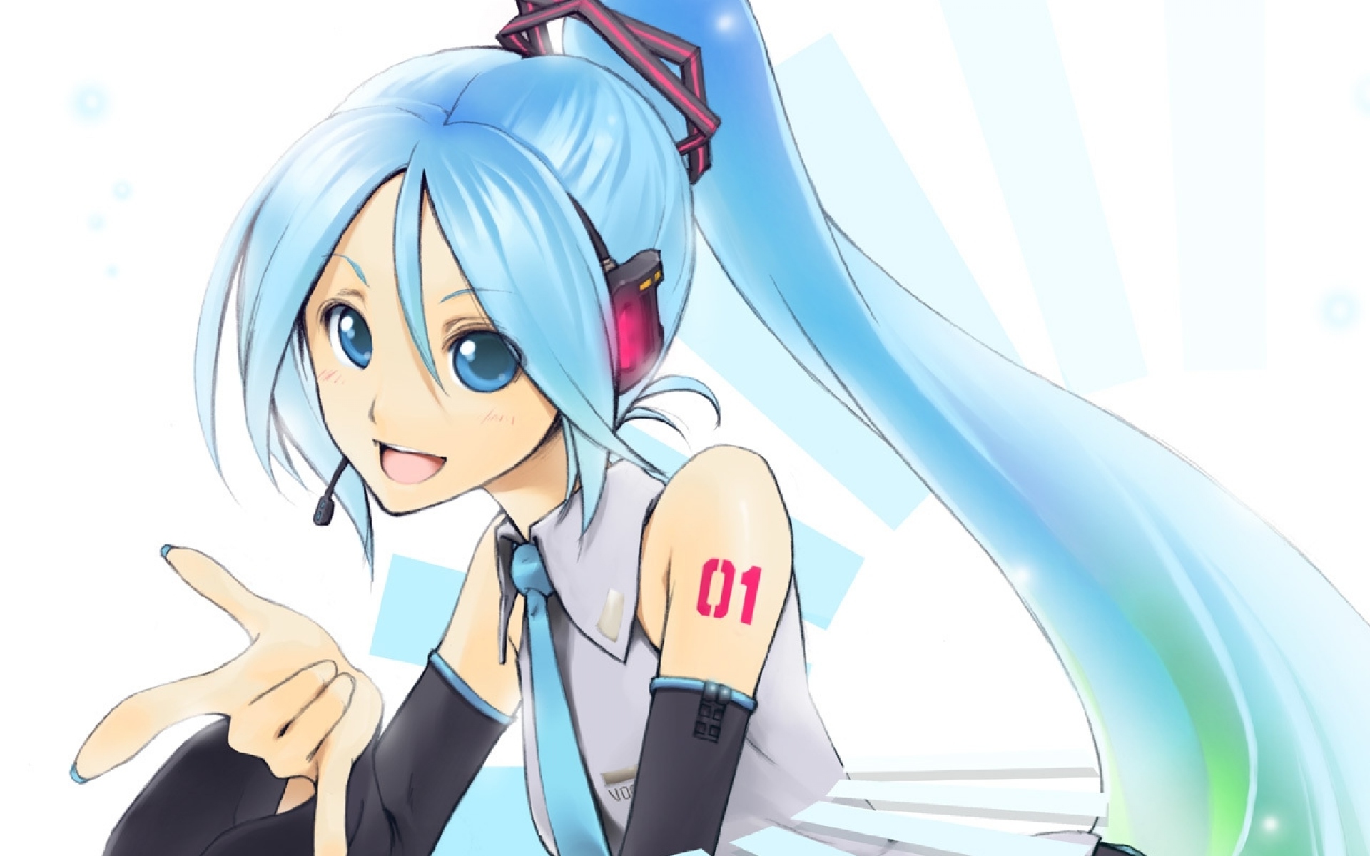 Картинки Вокалоид, hatsune miku, девушка, песня, наушники фото и обои на рабочий стол