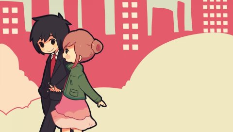 Hiyo kona, higashi no eden, morimi saki, takizawa akira, девушка, мальчик, прогулки, город