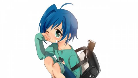 Cardfight авангарда, sendo aichi, девушка, печаль, портфель, сидя
