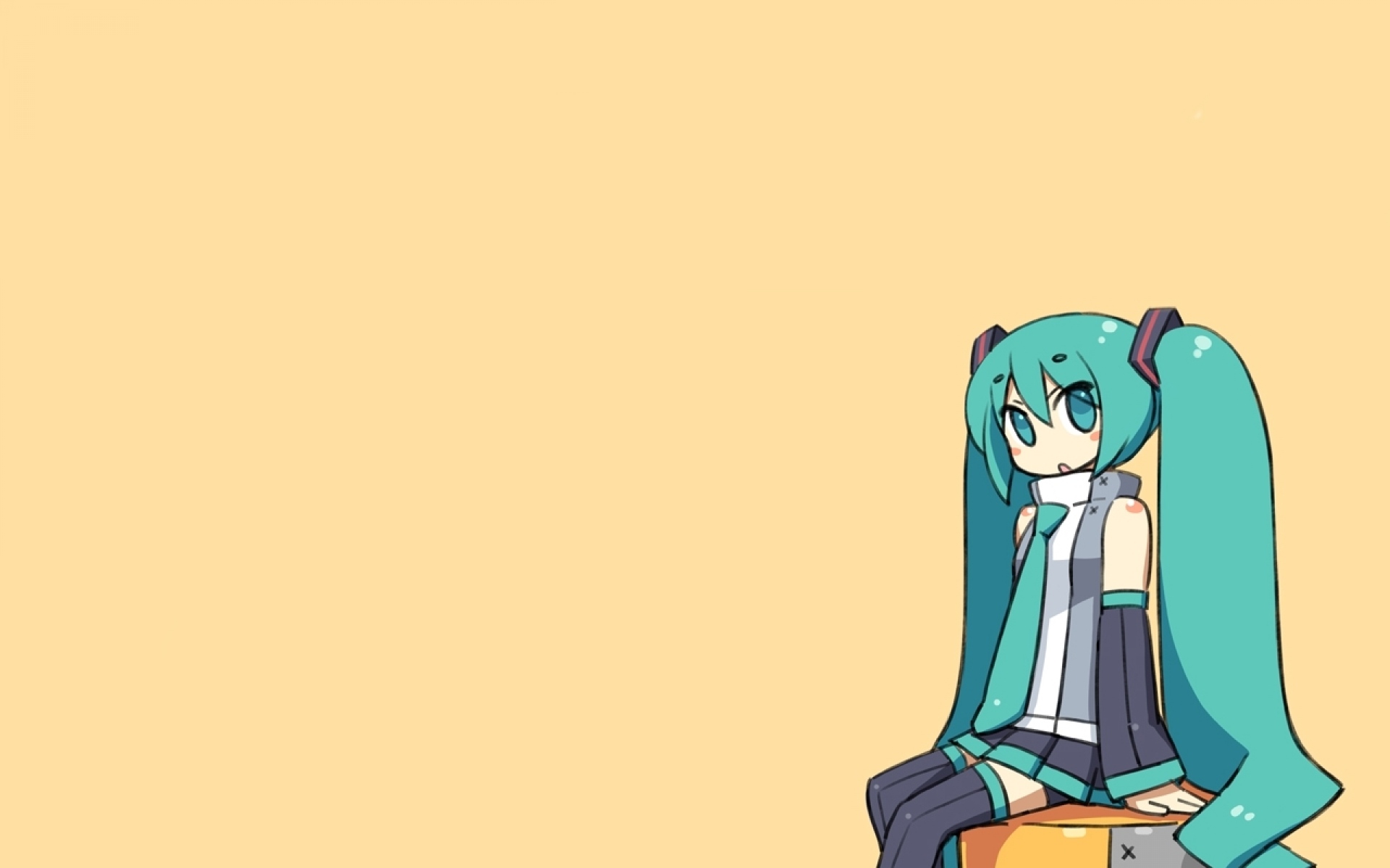 Картинки Вокалоид, hatsune miku, аниме, галстук, поза фото и обои на рабочий стол