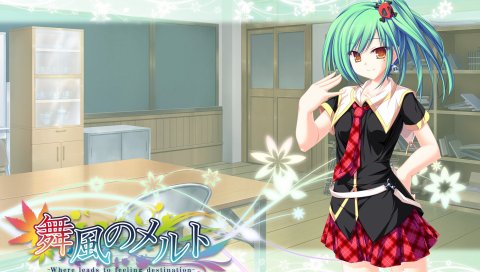 Tenmaso, maikaze no melt, enomoto yoshika, девушка, юбка, галстук, жест