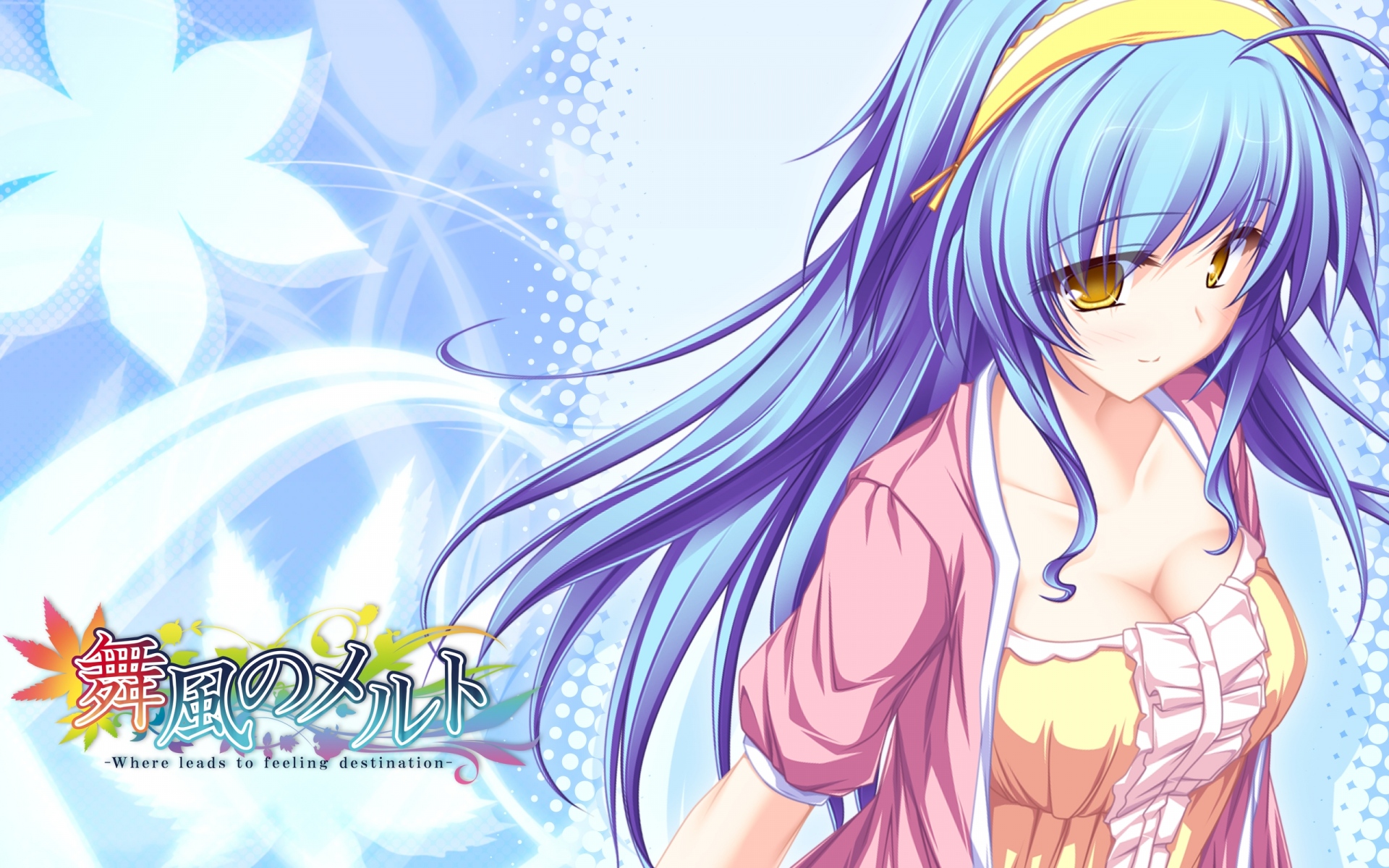 Картинки Tenmaso, maikaze no melt, hiiragi tsukino, девушка, молодые, длинные волосы, улыбка фото и обои на рабочий стол