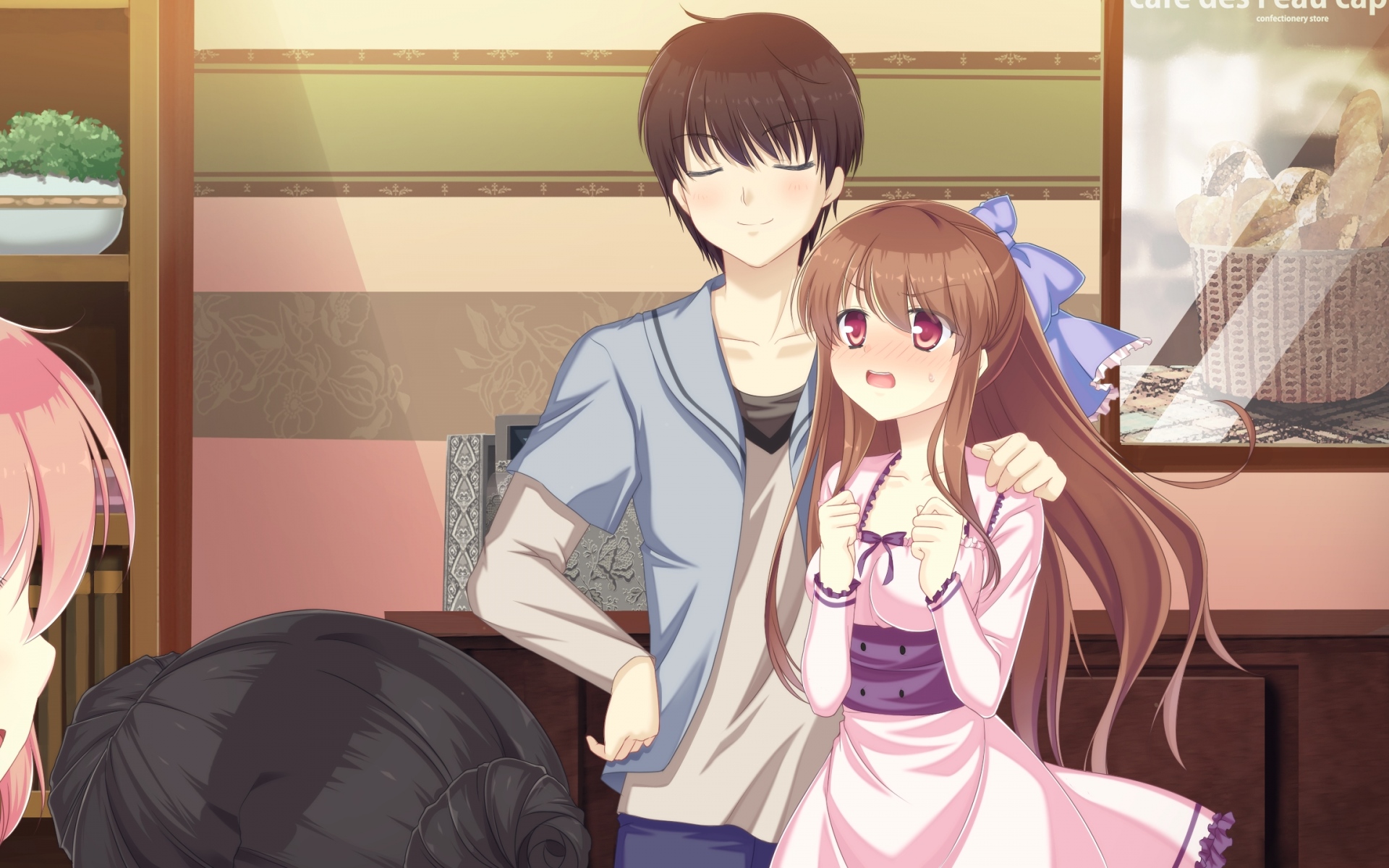 Картинки Mizu no miyako no patisserie, kanda mari, boy, girl, room фото и обои на рабочий стол