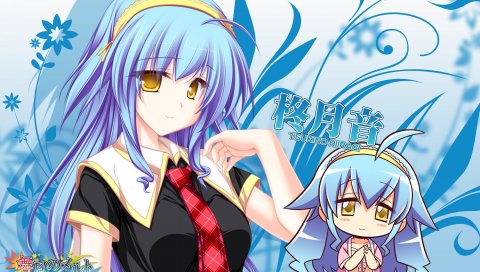 Tenmaso, maikaze no melt, hiiragi tsukino, девушка, милый, галстук, мультфильм, узоры