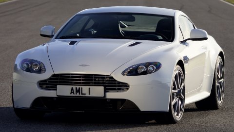Aston martin, v8, vantage, 2011, белый, вид спереди, авто
