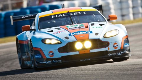 Aston martin, v8, vantage, 2012, белый, вид спереди, спортивные автомобили