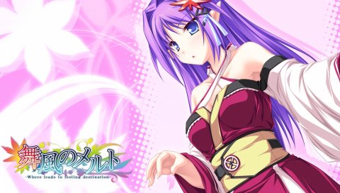 Tenmaso, maikaze no melt, kureha, девушка, длинные волосы, платье, взгляд