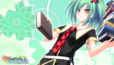 Tenmaso, maikaze no melt, enomoto yoshika, девушка, книги, галстук