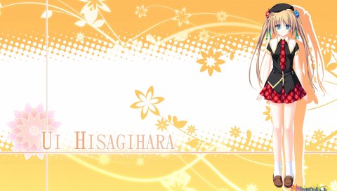 Tenmaso, maikaze no melt, hisagihara ui, девушка, блондинка, галстук, юбка