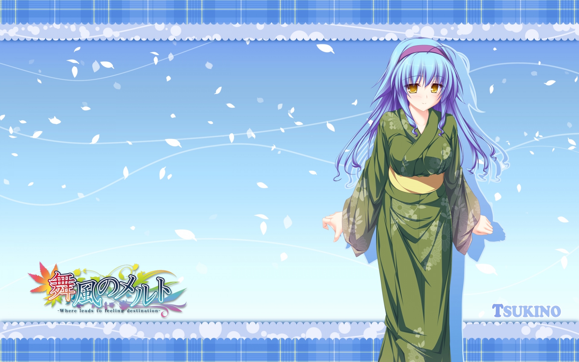 Картинки Mikagami mamizu, lunaris filia, hiiragi tsukino, девушка, кимоно фото и обои на рабочий стол